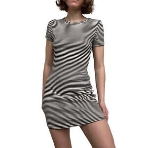 Brandy Melville Black and white striped Tee shirt dress - fits like XS